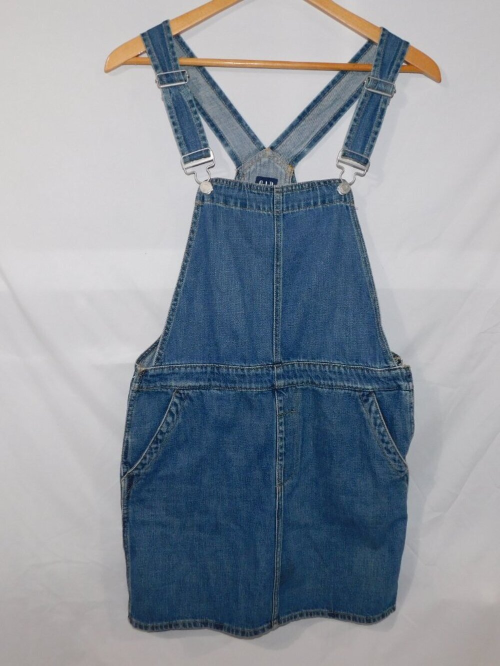 Gap Denim Blue Jean Overall Dress Skirt Womens S